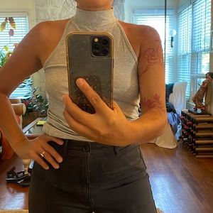 High-neck tank, soft jersey-Size XS